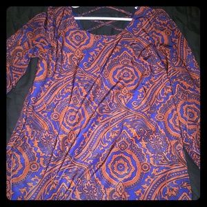 Blue Pepper Long Sleeve Slip Dress